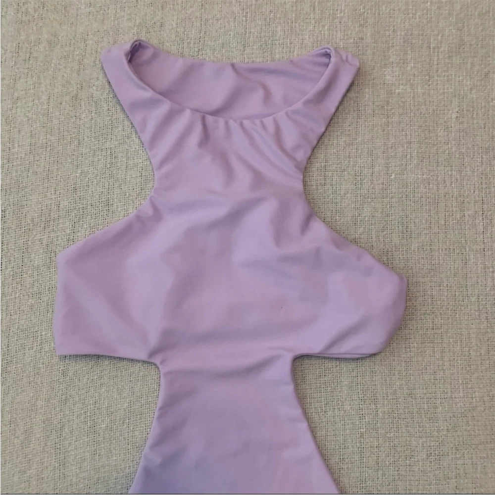 MIKOH // SZ LG // Osaka monokini one piece, taro lilac // EUC // Retail $284